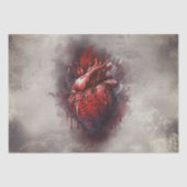 ウィッチリー | 赤と金ゴールドの点滴を持つハート 薄葉紙 (正面)