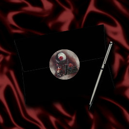 ウィッチリー | 魔法アイテムスペルブックとクリスタルボール ラウンドシール