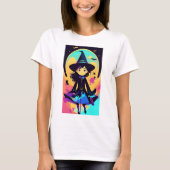 ウィッチレトロハロウィーンTシャツ Tシャツ (正面)
