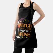 ウィッチワインへの道 – 面白いハロウィーンワイン恋人 エプロン (インサイチュ)