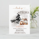 ウィッチワインパンプキンボウランタンハロウィーン 招待状 (スタンド正面)