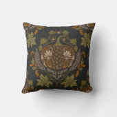 ウィッチングつる植物民俗的ハロウィンカボチャ模様 クッション (裏面)