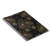 ウィッチングつる植物民俗的ハロウィンカボチャ模様 ノートブック (右側)