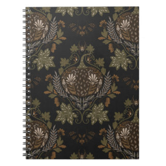 ウィッチングつる植物民俗的ハロウィンカボチャ模様 ノートブック