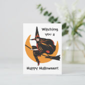 ウィッチングヴィンテージハッピーハローウィンカード ポストカード (スタンド正面)