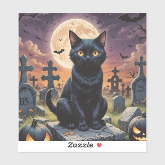 ウィッチング時間のヒゲ – Black Cat シール (シート)