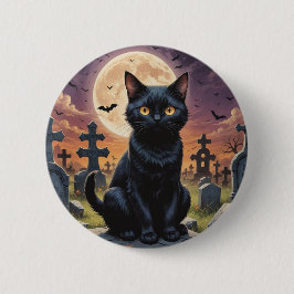 ウィッチング時間のヒゲ – Black Cat 缶バッジ