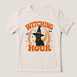 ウィッチング・アワー・レトロ黒猫ハロウィン トライブレンドTシャツ