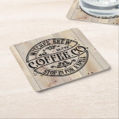 ウィッチンブルコーヒー スクエアペーパーコースター (アングル)