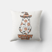 "ウィッチヴィーブ"ハロウィーンウィッチ幽霊オレンジ クッション (裏面)