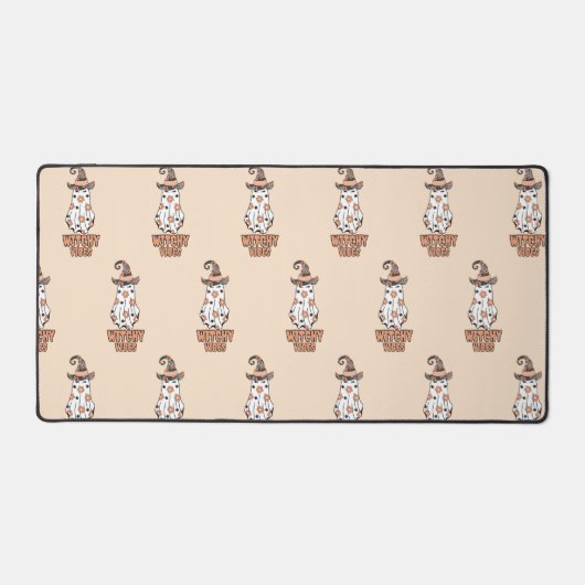 "ウィッチヴィーブ"ハロウィーンウィッチ幽霊オレンジ デスクマット (正面)