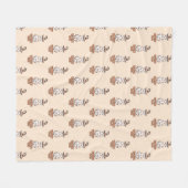 "ウィッチヴィーブ"ハロウィーンウィッチ幽霊オレンジ フリースブランケット (正面(横))