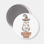 "ウィッチヴィーブ"ハロウィーンウィッチ幽霊オレンジ マグネット (正面/裏面)