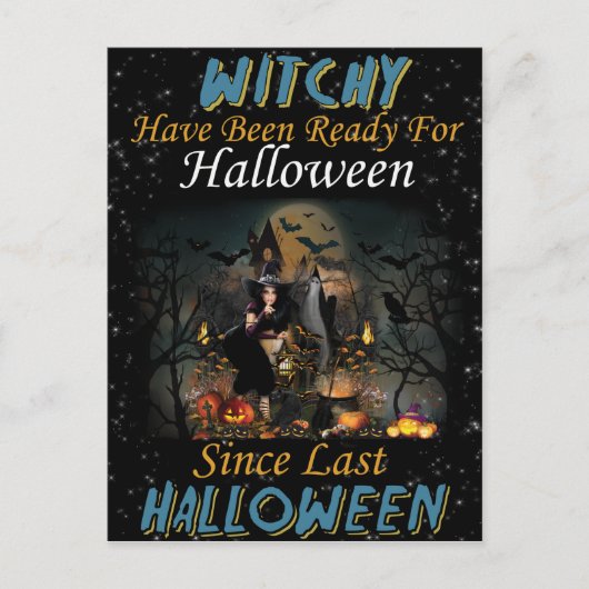 ウィッチーがハッピーハロウィンのポストカード ポストカード (正面)