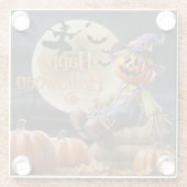 ウィッチーなカボチャのドリンクコースター ガラスコースター (裏面)