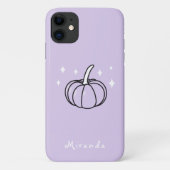 ウィッチーなカボチャの紫色のスマホケース Case-Mate iPhoneケース (裏面)