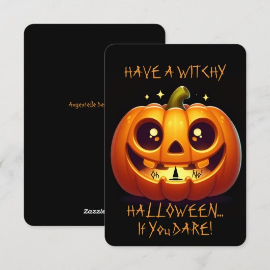 ウィッチーなハロウィンを 招待状 (正面/裏面)