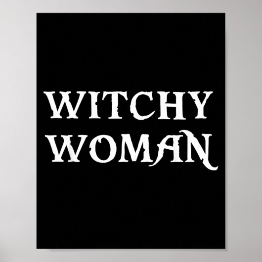ウィッチーな女性のハロウィン 魔女 楽しい ポスター (正面)
