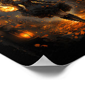 ウィッチーな女性の女の子ハロウィーンの衣装ウィッチクラフトウィット ポスター (角)