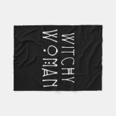 ウィッチーな女性ハロウィーンの衣装 フリースブランケット (正面(横))