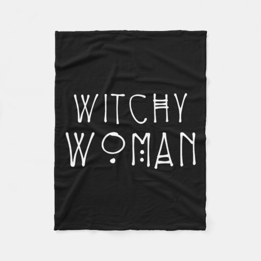 ウィッチーな女性ハロウィーンの衣装 フリースブランケット (正面)