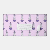 "ウィッチーな雰囲気"ハロウィーンウィッチ幽霊パープル デスクマット (キーボード&マウス)