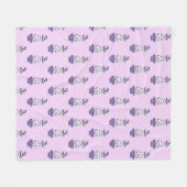 "ウィッチーな雰囲気"ハロウィーンウィッチ幽霊パープル フリースブランケット (正面(横))