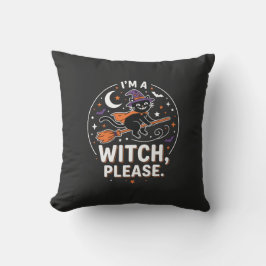 ウィッチーな黒猫のハロウィン クッション