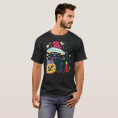 ウィッチーな黒猫のハロウィン・パンプキン・マジック Tシャツ (正面フル)