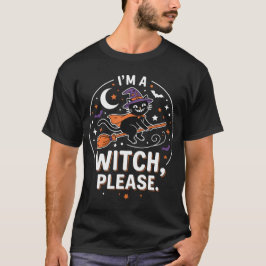 ウィッチーな黒猫のハロウィン Tシャツ