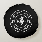 ウィッチーの心配が少なく、より多くの旅行 ラウンドクッション (裏面)