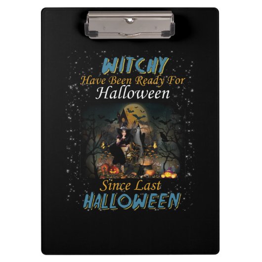 ウィッチーはハロウィーンの準備ができている クリップボード (正面)