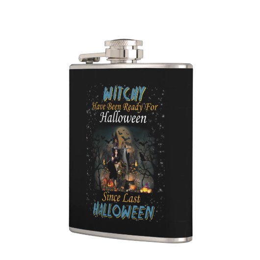 ウィッチーはハロウィーンの準備ができている フラスク (左)
