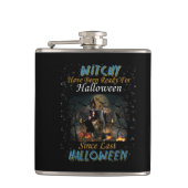 ウィッチーはハロウィーンの準備ができている フラスク (正面)