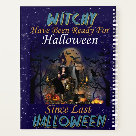 ウィッチーはハロウィーンの準備ができている プランナー手帳 (裏面)