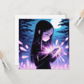 ウィッチーをテーマにした誕生日パーティー招待状 カード (正面/裏面インサイチュ)