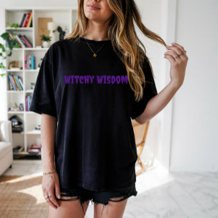 ウィッチーウィズウィズムパープルタイポグラフィ Tシャツ