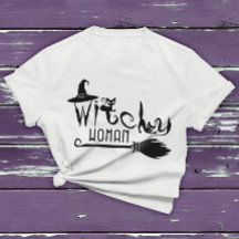 ウィッチーウィメンブラックキャットハロウィーンウィッチグラフィックティー