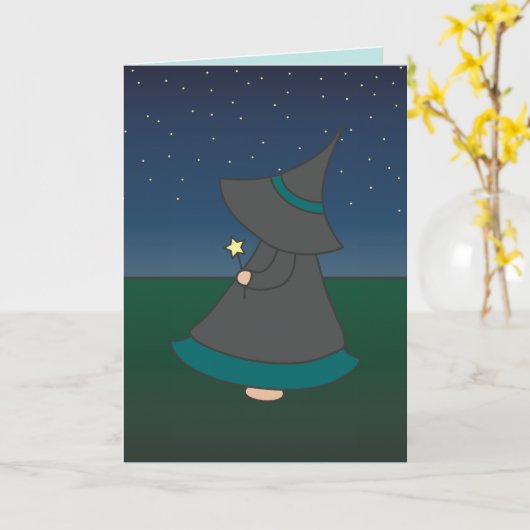 ウィッチーウェンディハッピーバースデーグリーティングカード カード (黄色い花)