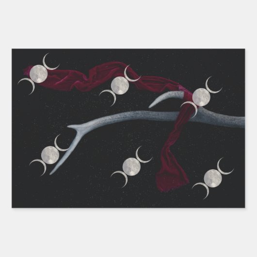 ウィッチーウッズトリプルムーンラッピング紙 ラッピングペーパーシート (正面)