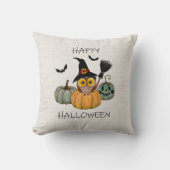 ウィッチーオウル ハッピーハロウィン クッション (正面)