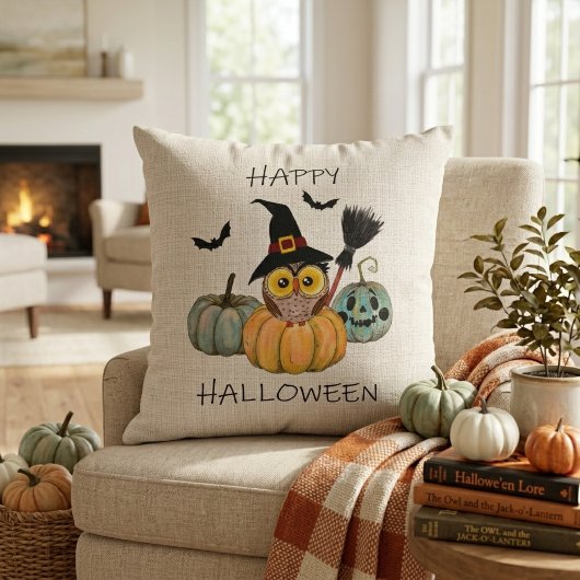 ウィッチーオウル ハッピーハロウィン クッション