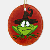 ウィッチーカエルオーナメントラウンド セラミックオーナメント (左)