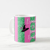 ウィッチーガールズピンク&グリーンハロウィーンカスタムマグ コーヒーマグカップ (正面左)