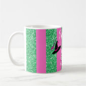 ウィッチーガールズピンク&グリーンハロウィーンカスタムマグ コーヒーマグカップ (左)