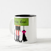ウィッチーガールハロウィーンTシャツ&ギフト ツートーンマグカップ (正面左)