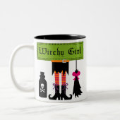 ウィッチーガールハロウィーンTシャツ&ギフト ツートーンマグカップ (左)
