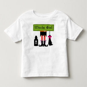 ウィッチーガールハロウィーンTシャツ&ギフト トドラーTシャツ