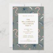 ウィッチーゴシックグレーアポリカリーハローウィンパーティ 招待状 (正面)