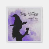 ウィッチーズ ハロウィン バチェロレッテ パーティー スタンダードカクテルナプキン (正面)